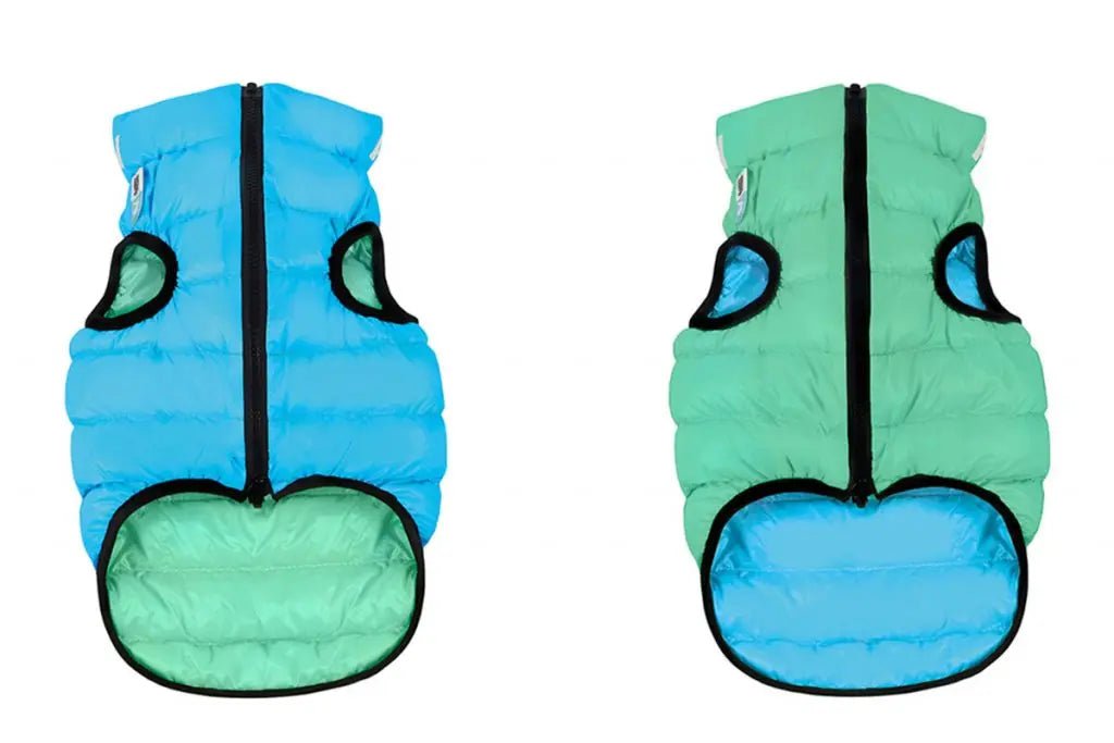 AiryVest Lumi Piumino Revers Verde/Blu XS25 cm per Cani - Animaliapet