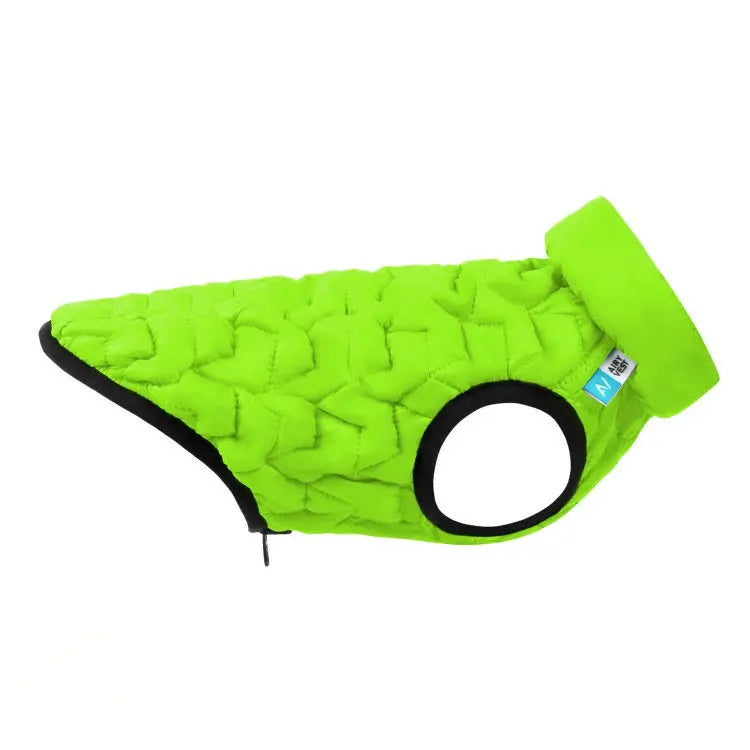 AiryVest Uni Piumino Elastic Revers Verde/Nero M48 cm per Cani - Animaliapet