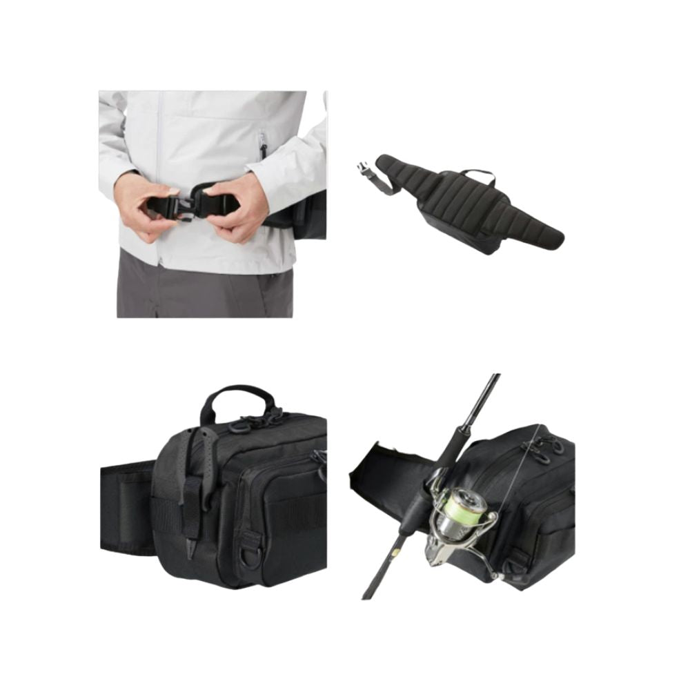 Shimano Borsa Hip Bag  BW-021T M Nera Borsa Accessori per la Pesca