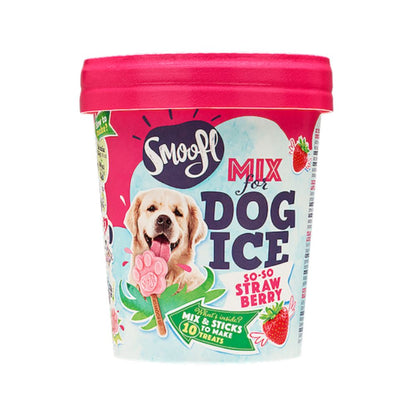 Smoofl Dog Ice Strawberry Miscela per Gelato Cani Gusto Fragola Snack Cani