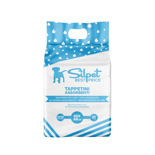 Silpet Best Price Tappetini Assorbenti 60x60cm 50pz Tappetini Igienici per Cani