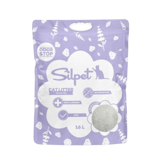 Silpet Silica Gel Lavanda 16l Lettiera per Gatti al Silicio