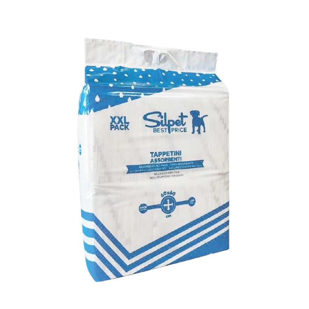 Silpet Best Price Tappetini Assorbenti 60x60cm 100pz Tappetini Igienici per Cani