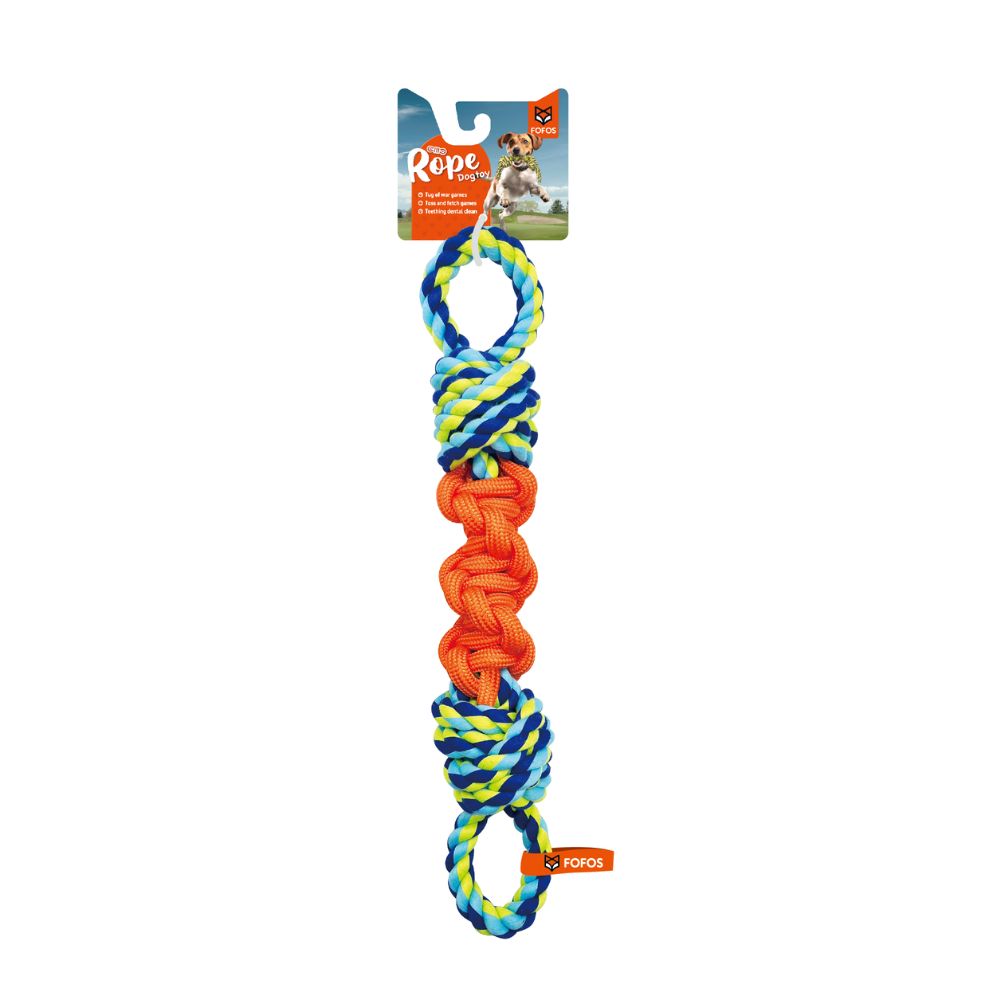 Fofos Flossy Rope Corda Arancio 44cm Gioco per Cani