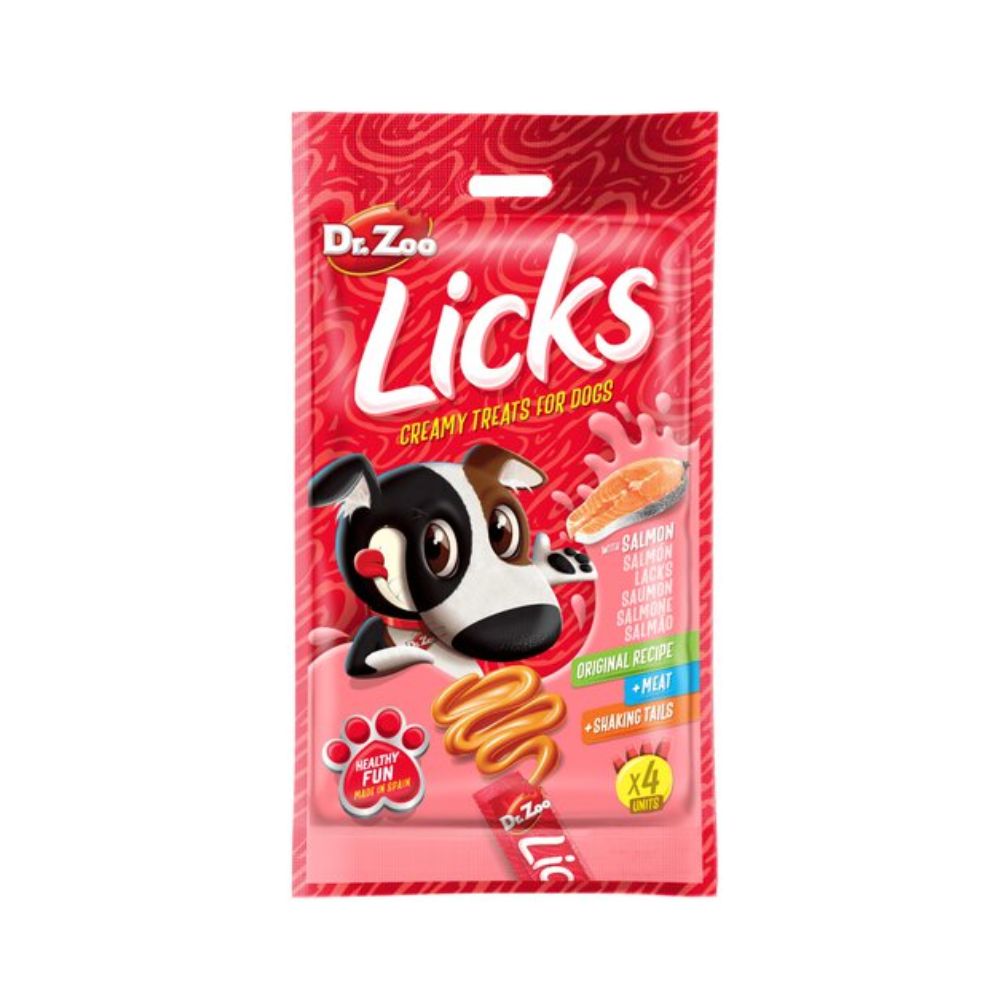 Dr. Zoo Licks Salmone Creamy Snack per Cani 4x15g