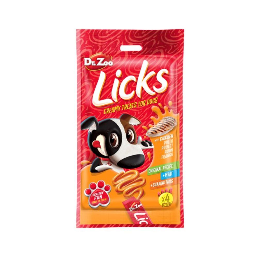 Dr. Zoo Licks Pollo Creamy Snack per Cani 4x15g