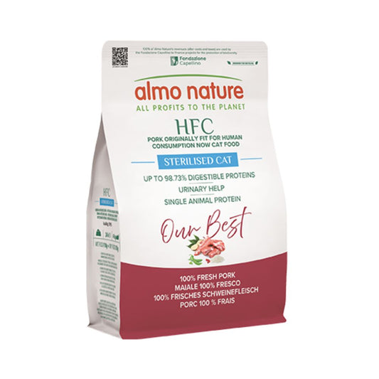 Almo Nature HFC Our Best Sterilised Maiale Fresco 1,2Kg Crocchette Gatti Adulti