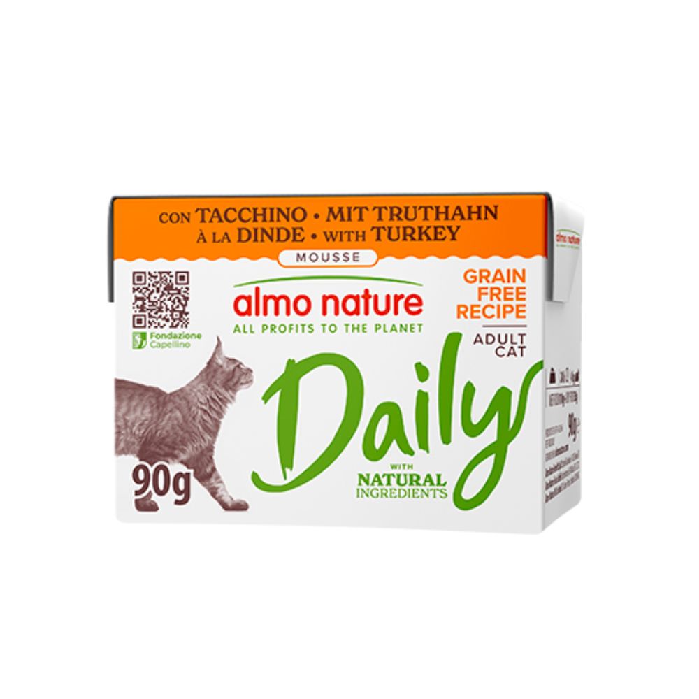 Almo Nature Daily Mousse Tacchino 90g Tetra Recart Gatti