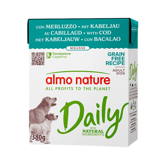 Almo Nature Daily Mousse Merluzzo 380g Tetra Recart Cani