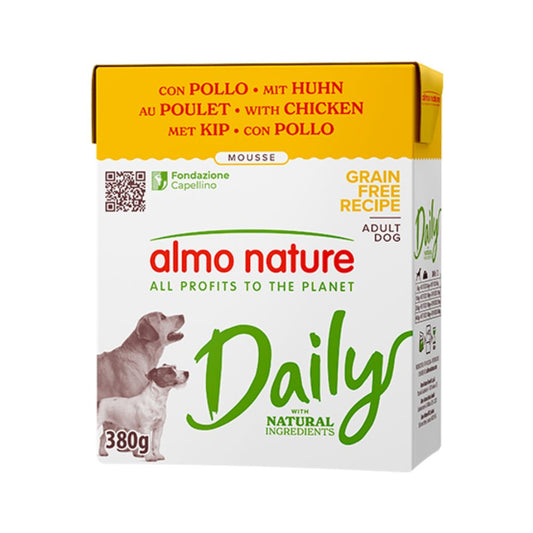 Almo Nature Daily Mousse Pollo 380g Tetra Recart Cani