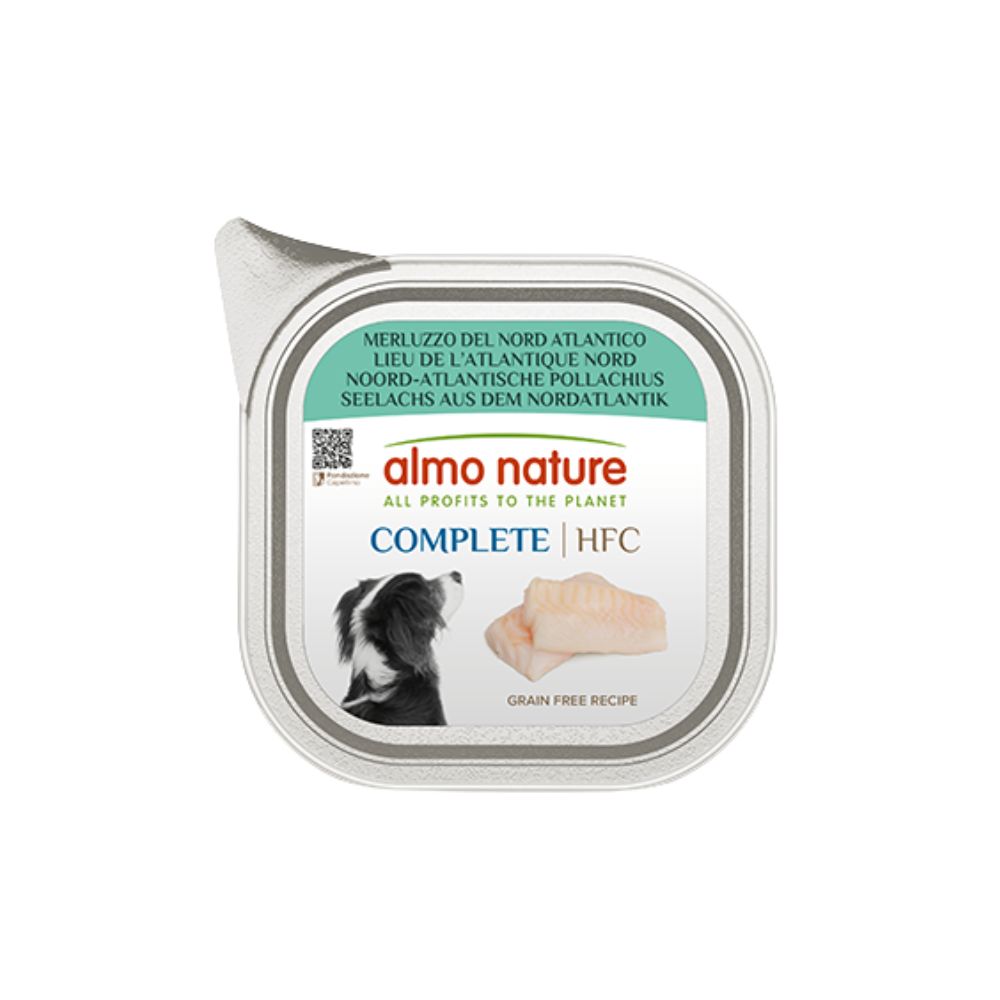Almo Nature Hfc Complete con Merluzzo del Nord Altlantico 85g Vaschetta Cani Adulti