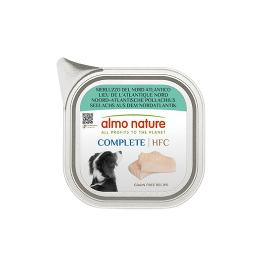 Almo Nature Hfc Complete con Merluzzo del Nord Altlantico 85g Vaschetta Cani Adulti