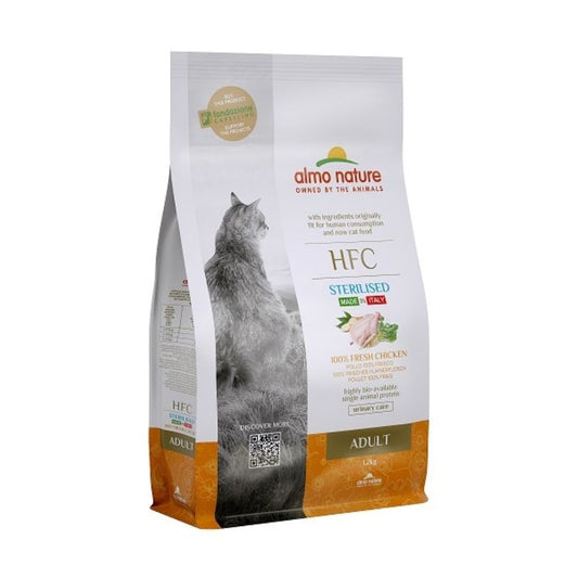 Almo Nature HFC Sterilised Con Pollo Fresco Crocchette 1.2kg Gatti Adulti