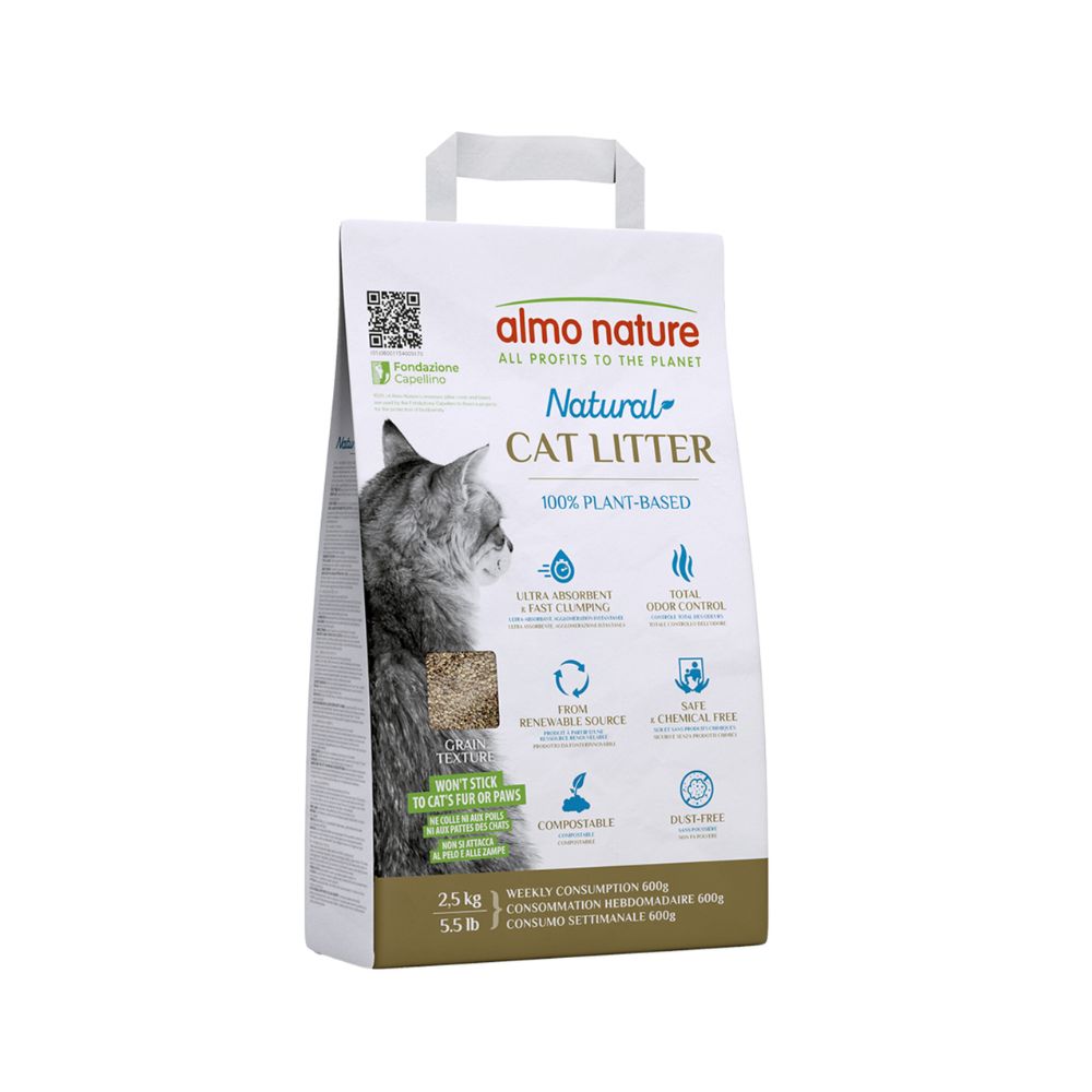 Almo Nature Natural Cat Litter 2,5kg Lettiera per Gatti