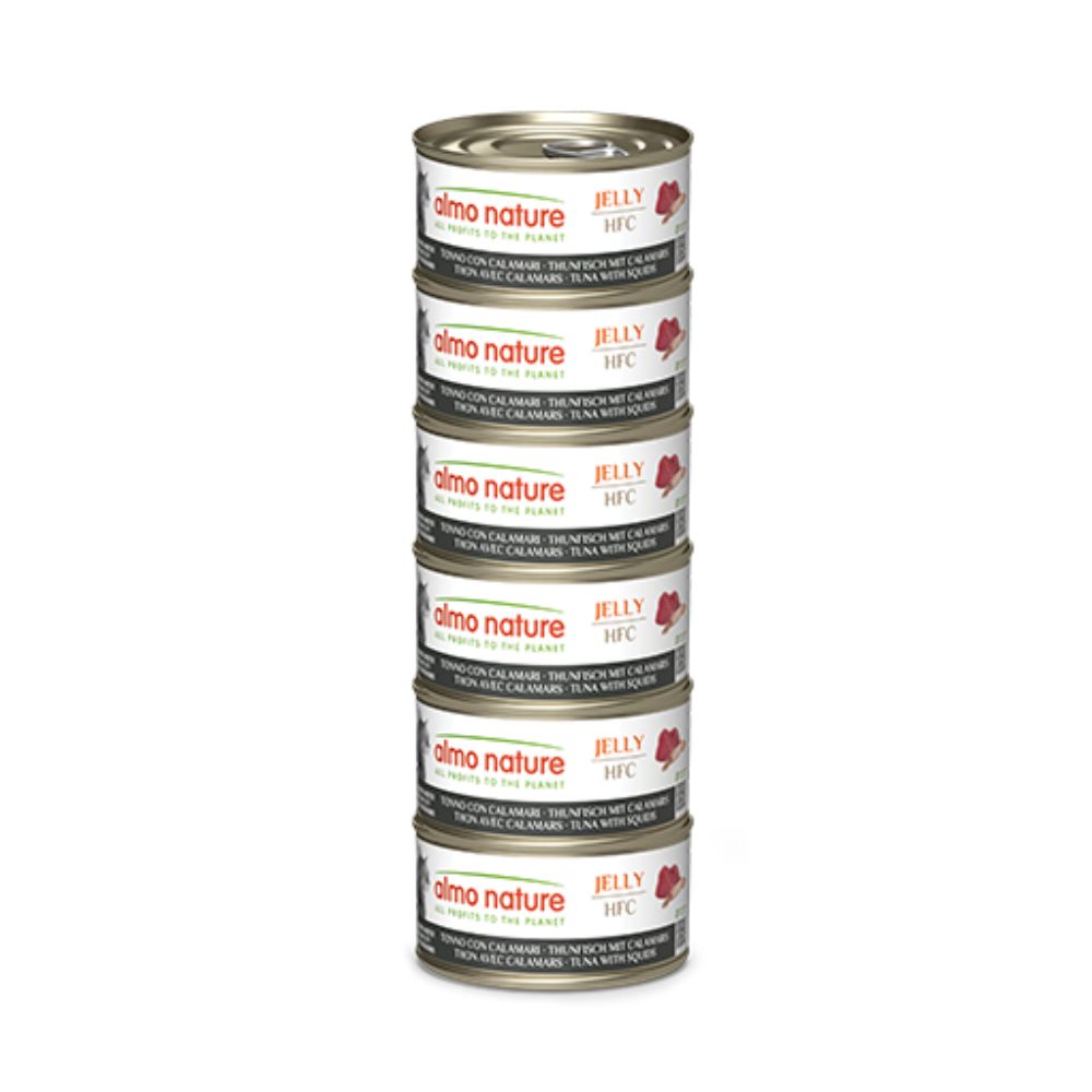 Almo Nature Megapack Jelly Tonno e Calamari 6x70g Lattina Gatti Adulti