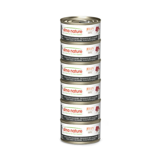 Almo Nature Megapack Jelly Tonno e Calamari 6x70g Lattina Gatti Adulti