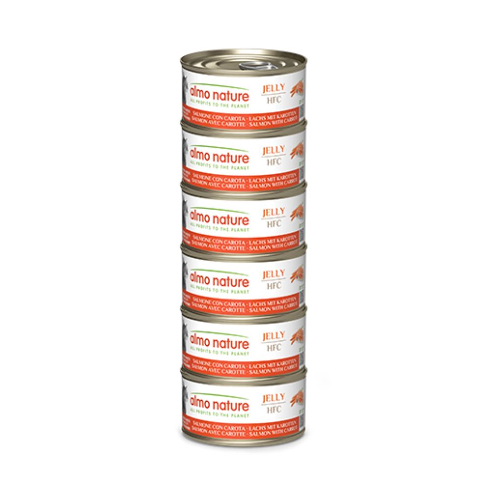 Almo Nature Megapack Jelly Salmone e Carote 6x70g Lattina Gatti Adulti