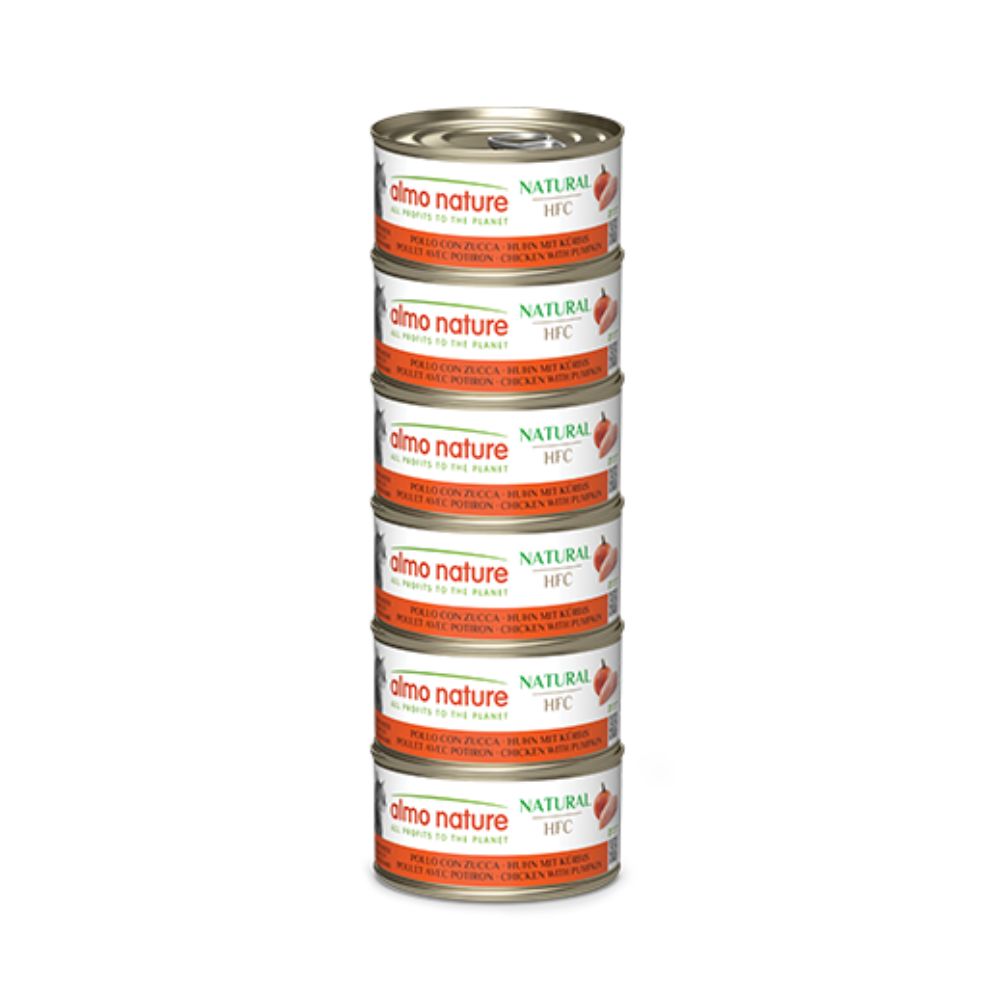 Almo Nature Megapack Pollo e Zucca 6x70g Lattina Gatti Adulti