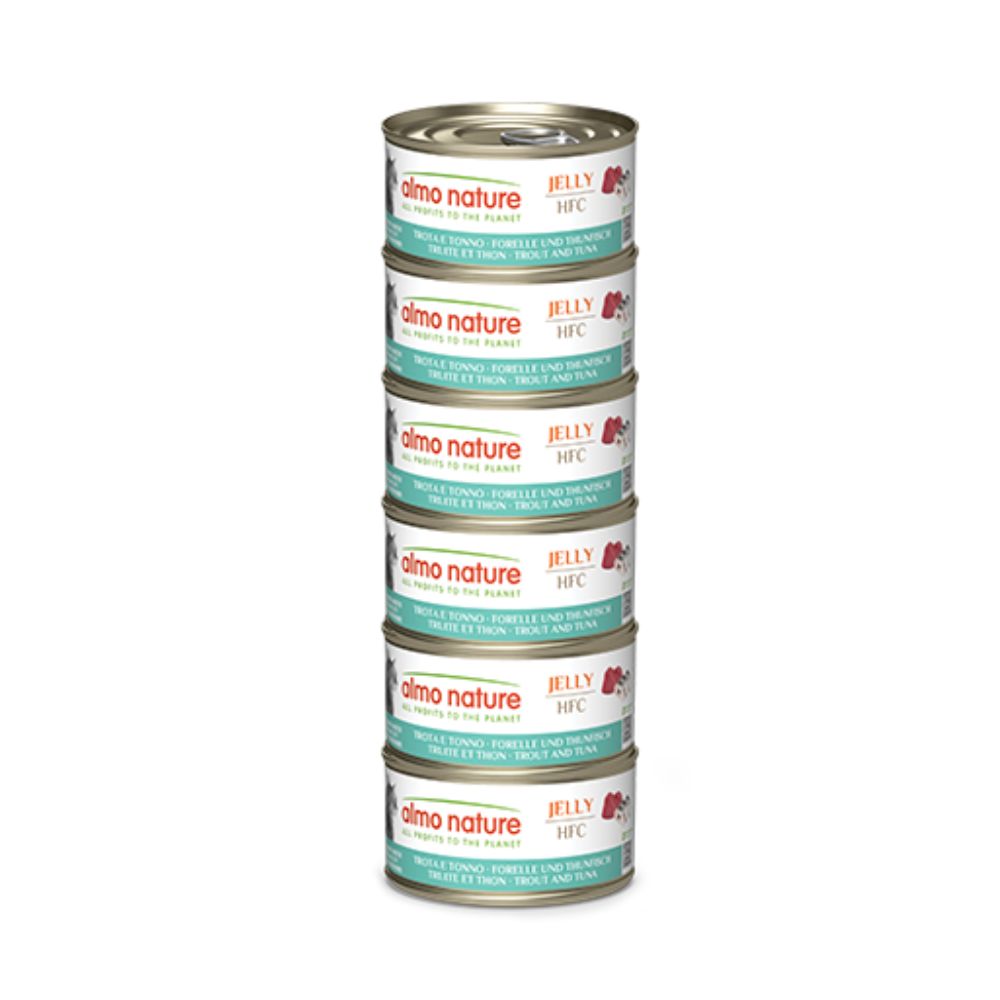 Almo Nature Megapack Jelly Trota e Tonno 6x70g Lattina Gatti Adulti