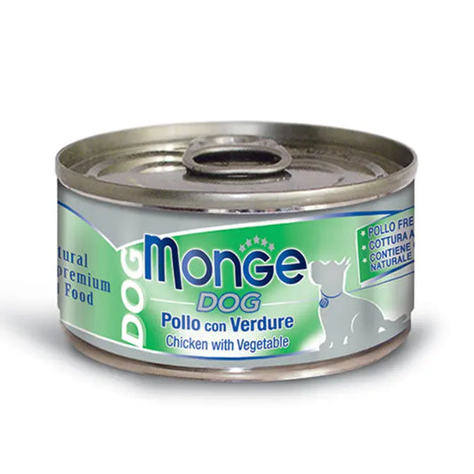 Monge Dog Natural Pollo Con Verdure Lattina 95g Cani AdultiLattina Umido CaniAnimaliapet