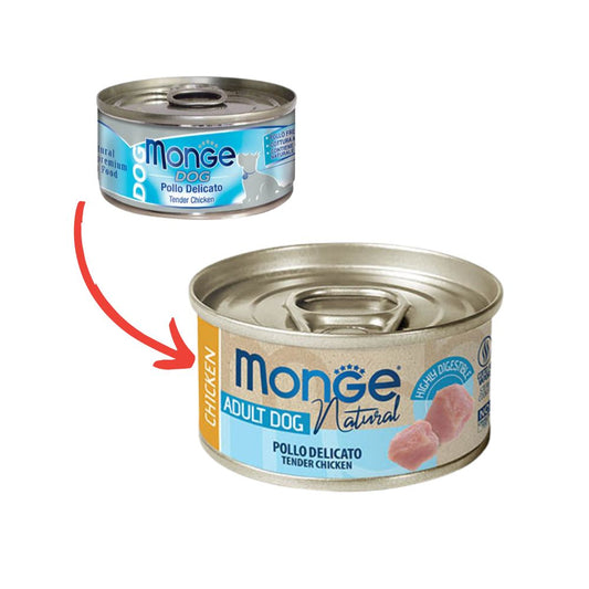 Monge Dog Natural Pollo Delicato Lattina 95g Cani Adulti