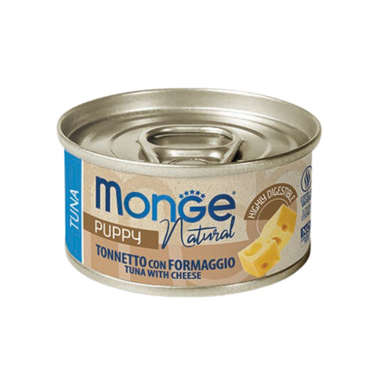 Monge Dog Puppy Natural Tonno e Formaggio 95g Lattina Cani Cuccioli