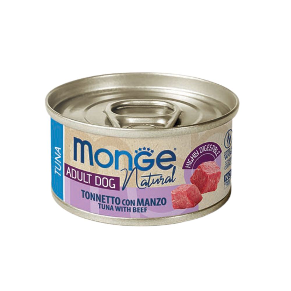 Monge Dog Natural Tonno e Manzo 95g Lattina Cani Adulti