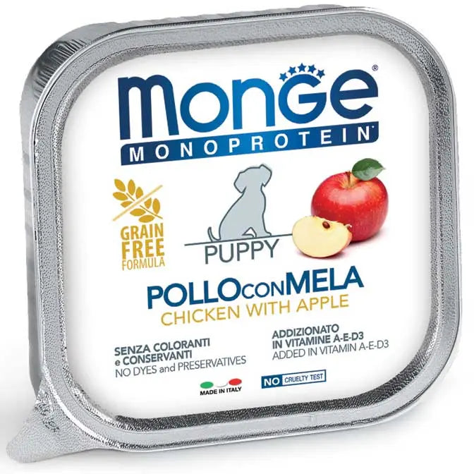 Monge Monoprotein Patè Puppy Pollo Con Mela Vaschetta Da 150g Cuccioli Monge