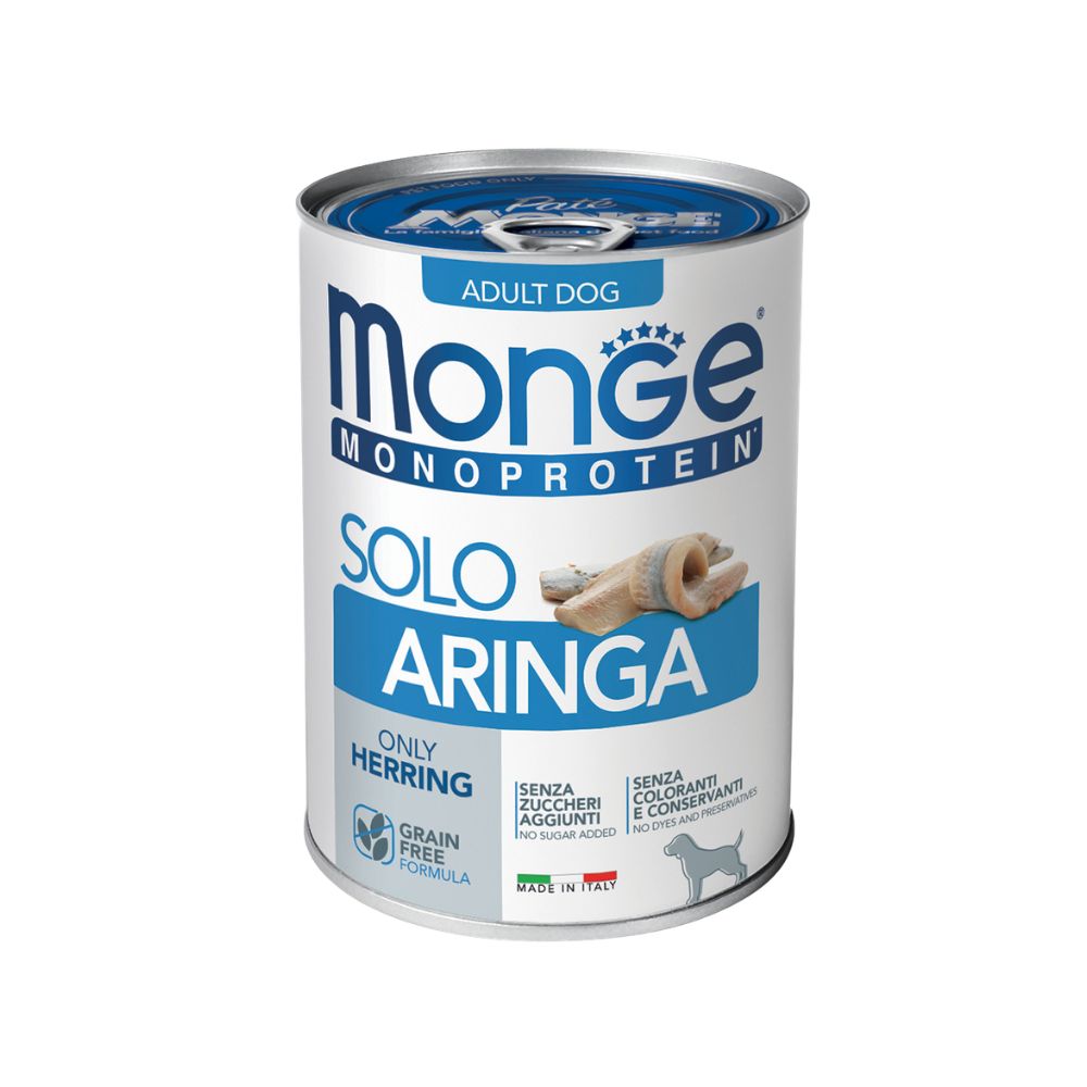 Monge Monoprotein Patè Solo Aringa 400g Lattina Cani Adulti