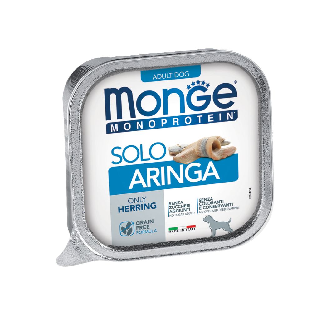 Monge Monoprotein Patè Solo Aringa 150g Vaschette Cani Adulti