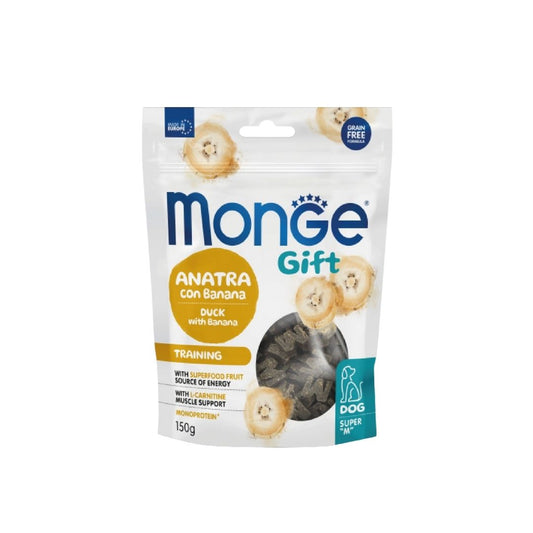 Monge Gift Super M Training Anatra e Banana 150g Snack Cani Monge