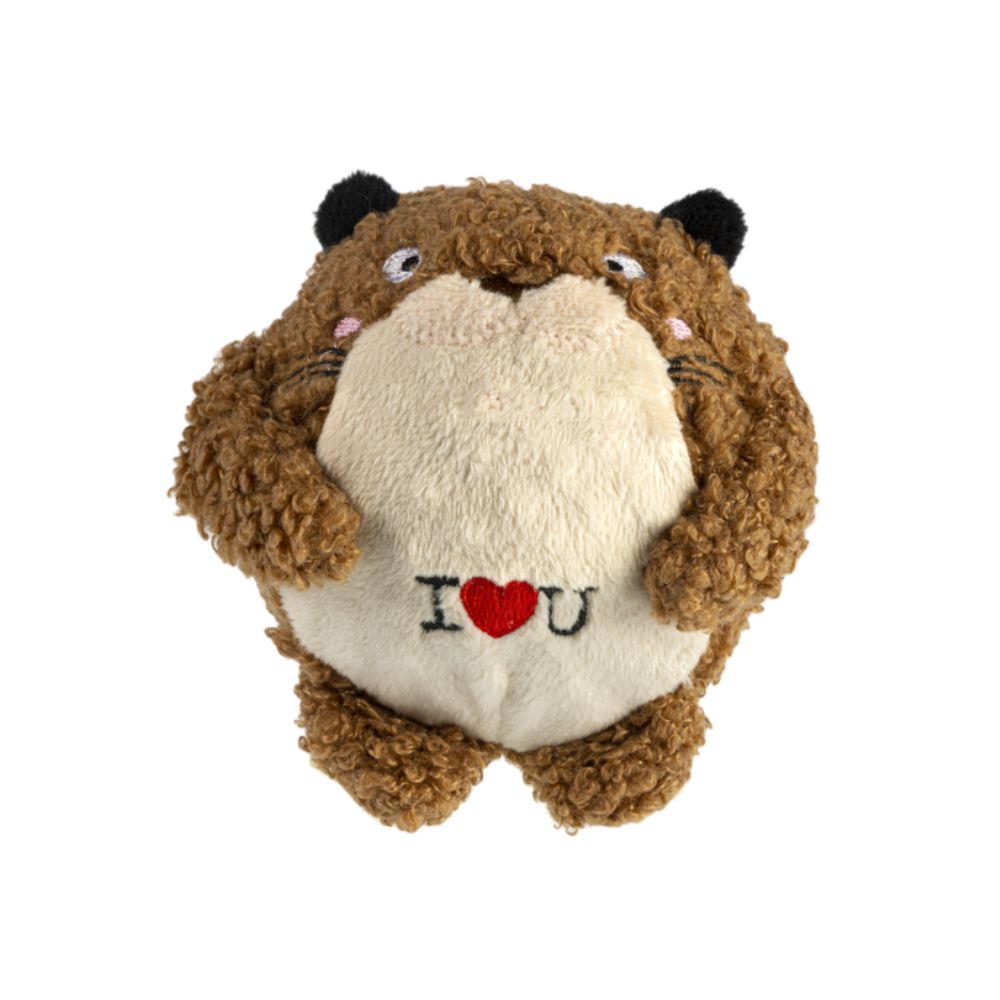 Gimdog ILOVEYOU Lontra Peluche con Palla Interna Giochi per Cani