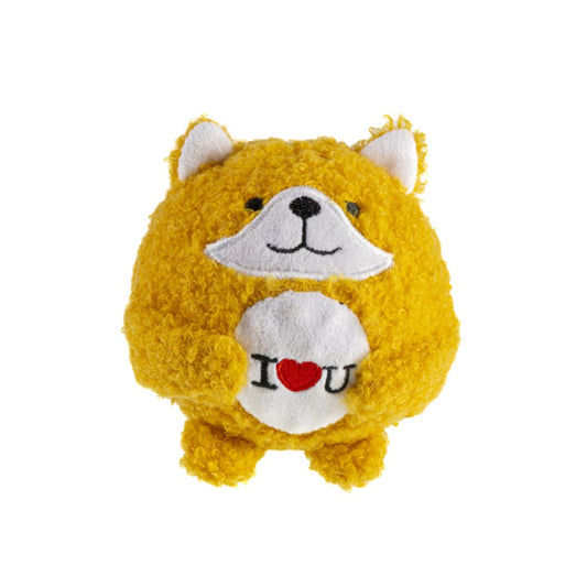 Gimdog ILOVEYOU Volpe Peluche con Palla Interna Giochi per Cani