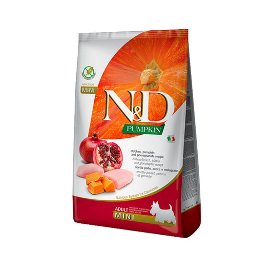 Farmina N&D Pumpkin Pollo Zucca Melograno 800g Crocchette Cani Mini Adult