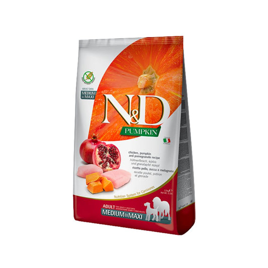 Farmina N&D Pumpkin Pollo e Melograno 2,5Kg Crocchette Cani Medium Maxi