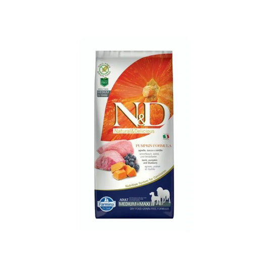 Farmina N&D Pumpkin Agnello Mirtilli 12Kg Crocchette Cani Adult MediumCrocchette CaniAnimaliapet