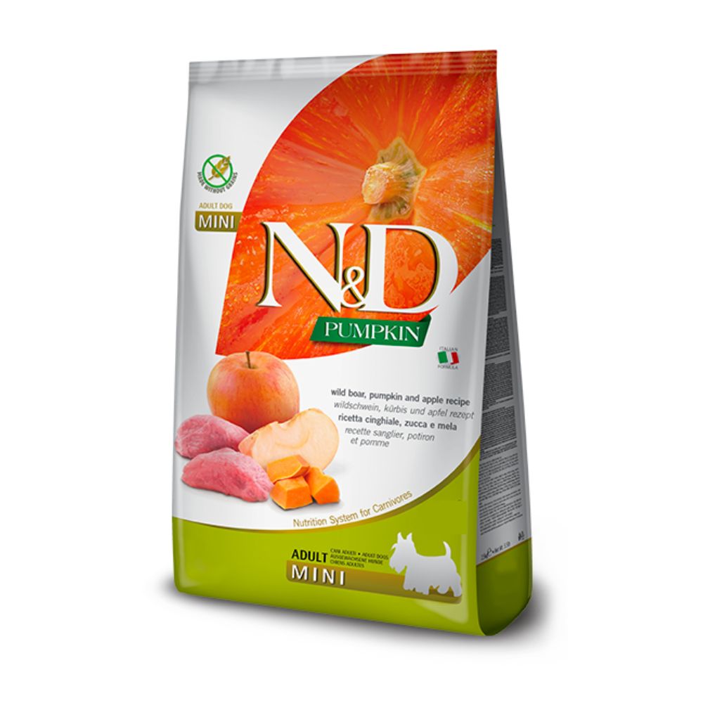 Farmina N&D Pumpkin Cinghiale Zucca e Mela 7Kg Crocchette Cani Mini Adult