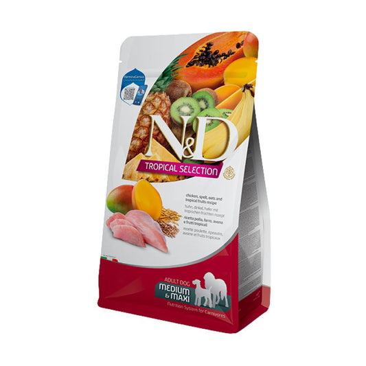 Farmina N&D Tropical Pollo 10kg Crocchette Cani Medium Maxi Adult