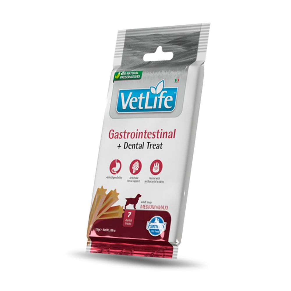 Farmina Snack Cani Vetlife Gastrointestinal e Dental Treat 110g Medium Maxi