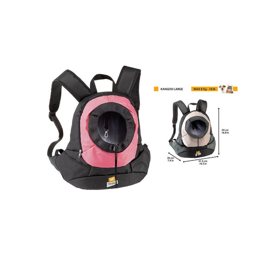 Ferplast Kangoo Large Zaino Rosa Trasportino per Cani e Gatti - Animaliapet