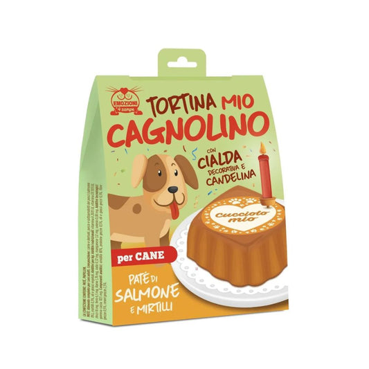 Tortina Mio Cagnolino Salmone e Mirtilli Snack per Cani 90g