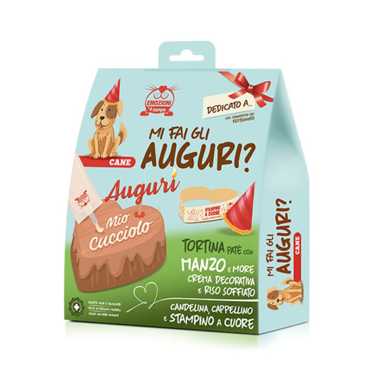 Mi fai gli Auguri Torta Auguri Manzo e More Snack per Cani 117g