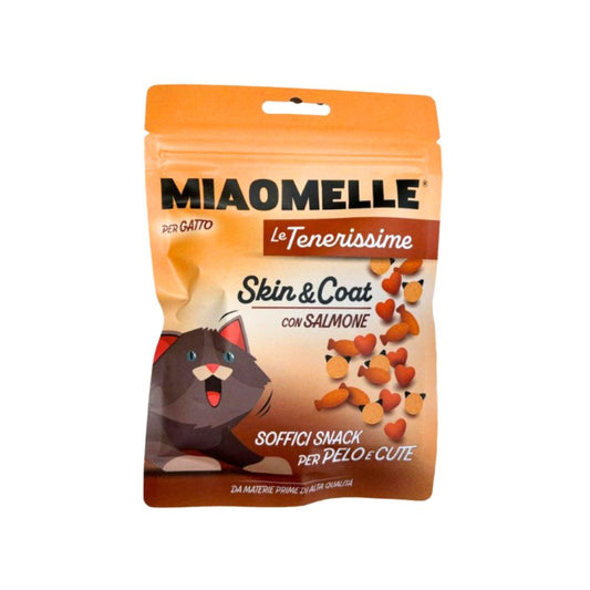 Miaomelle le Tenerissime Skin e Coat con Salmone Snack per Gatti 80g