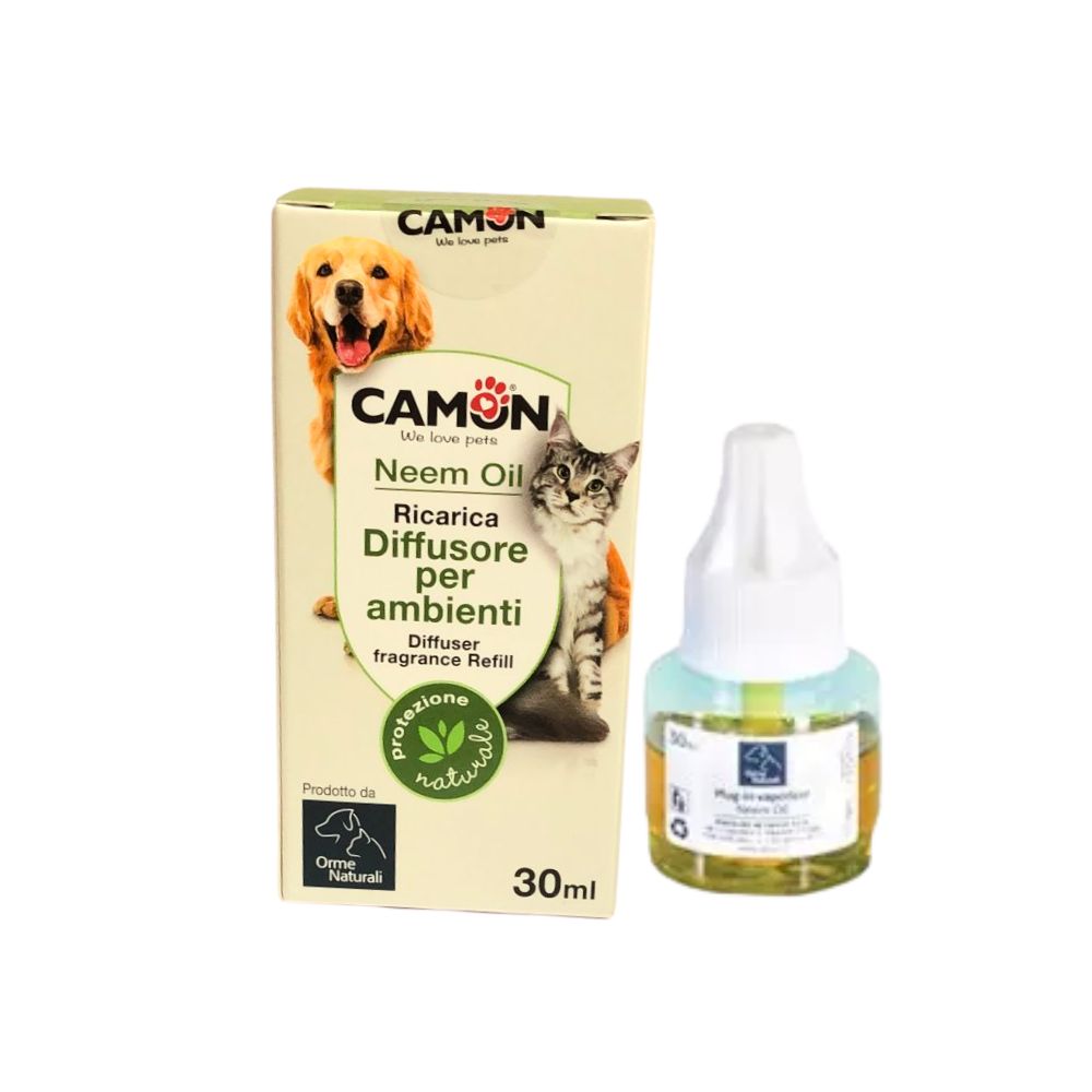 Camon Ricarica Diffusore per ambienti all'Olio di Neem per cani e gatti 30ml