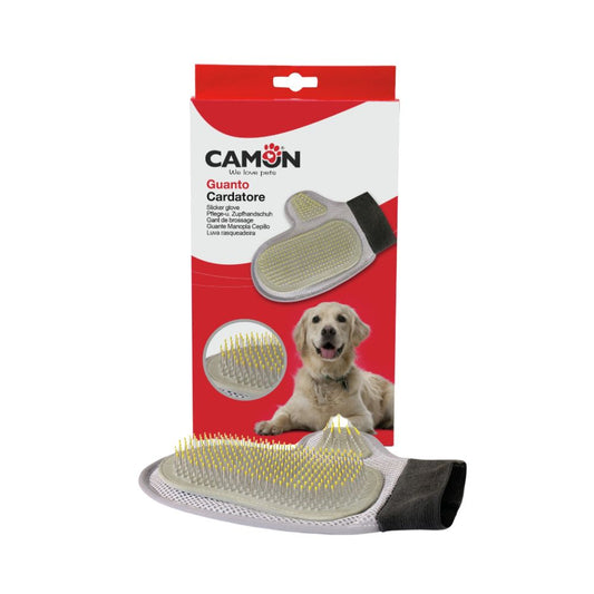 Camon Guanto cardatore con punte in plastica per cani