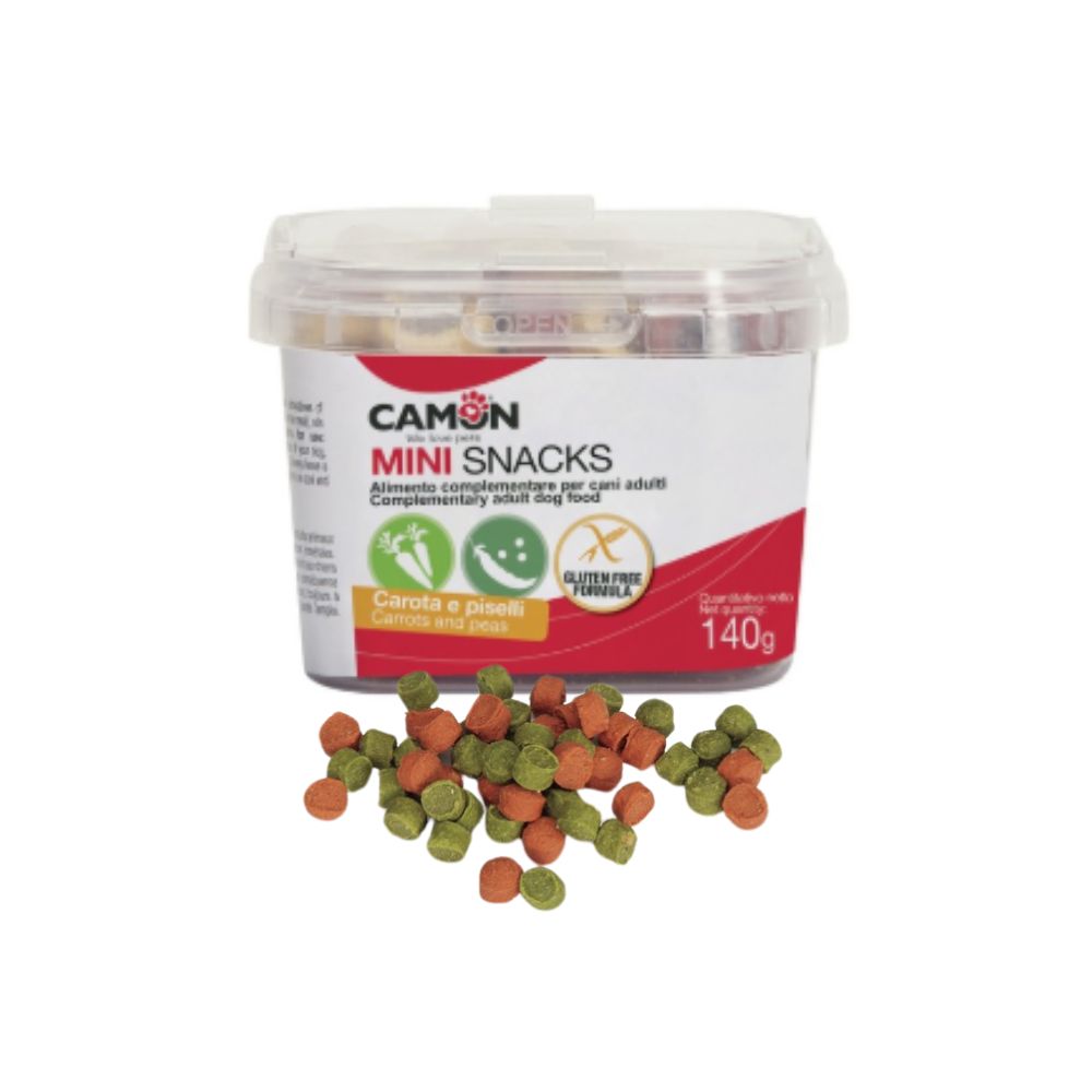 Camon Mini Snack Carote e Piselli 140g Snack Cani