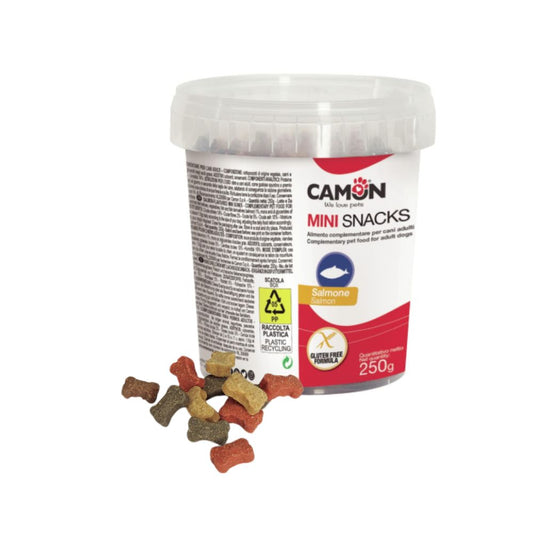 Camon Mini Snack Ossicini al Salmone 250g Snack Cani