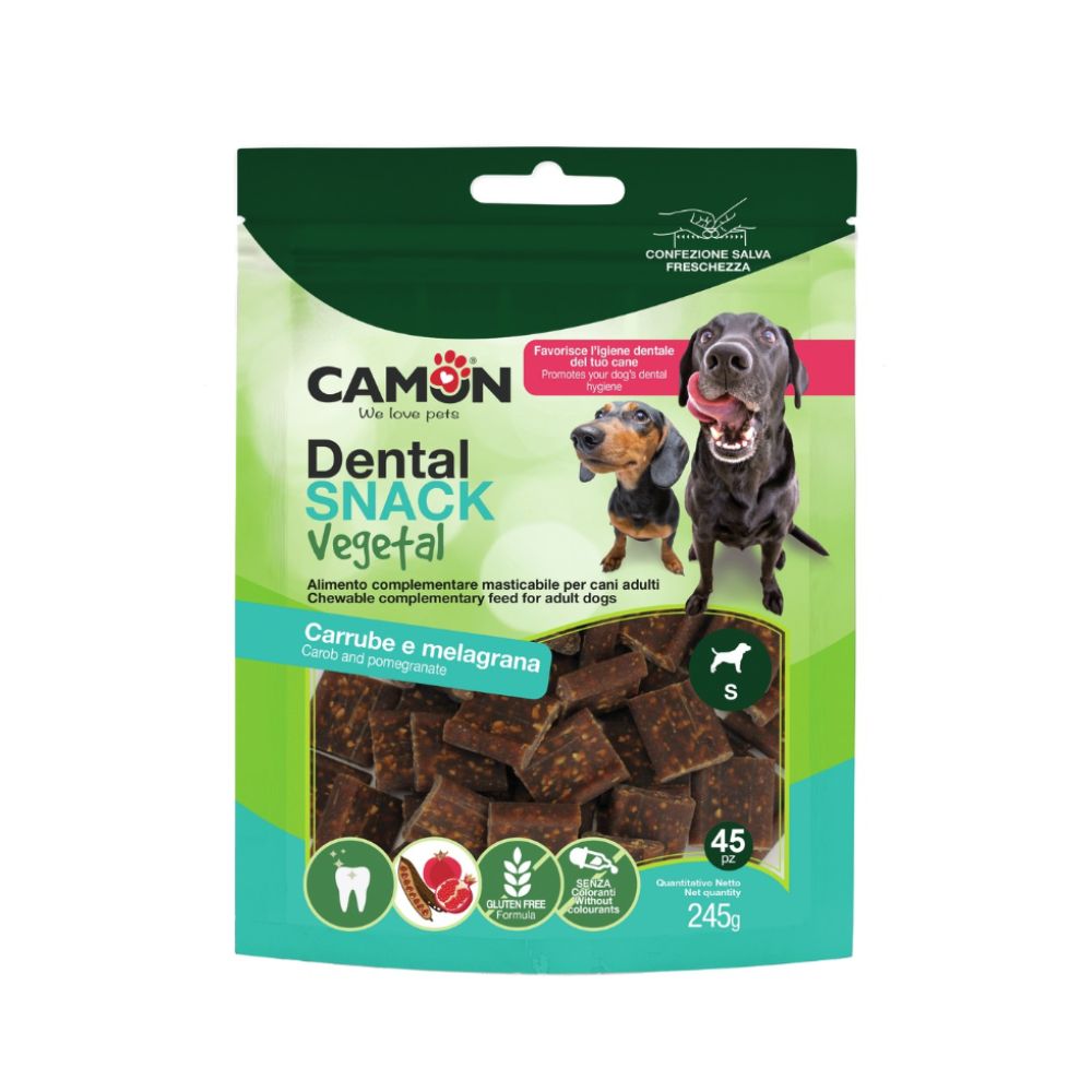 Camon Dental Vegetal Carrube e Melagrana S Snack per Cani 245g
