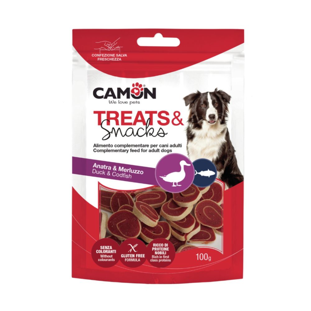 Camon Sushi Rolls Anatra e Merluzzo 100g Snack Cani