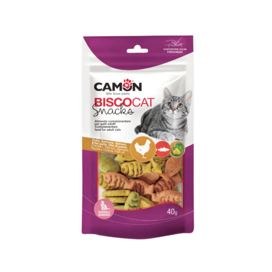Camon BiscoCat Pesciolini Mix di Gusti Snack Gatti 40g